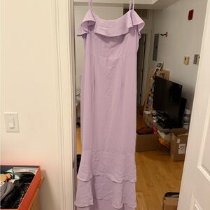 Elegant Lavender Ruffle Dress